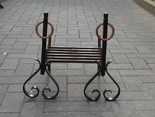 Feuerrost Kaminhund Gusseisen Messing Frankreich Kamindeko Kaminzubehör antik