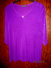 CITIKNITS Tunika LILA mit Glitzerstein  schöner Schimmer Gr. XL Figurschmeichler