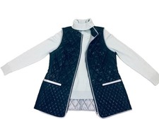 Delmod Twin Set Damen 40/42, bestehend aus Oberteil &Weste Blau Neu