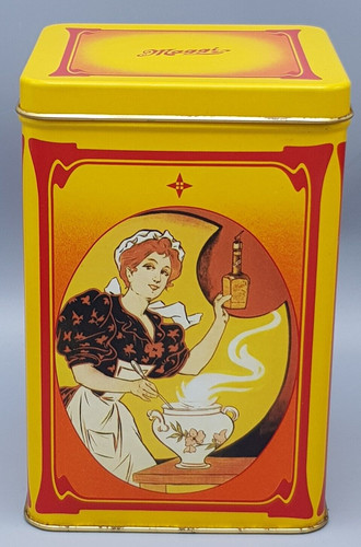 Maggi blechdose retro frau - maggi,