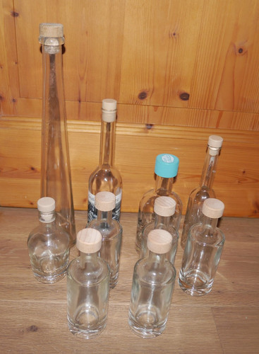 Leere glasflasche - leere,