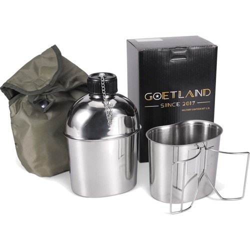 Edelstahl feldflasche set - edelstahl,