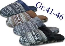 Herren Gr.41-46 Hausschuhe NEU Warmfutter Puschen Schuhe Schlappen Elch 2724