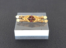 Biedermeier Brosche Granat