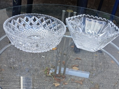 Glas schüssel rund und - x,