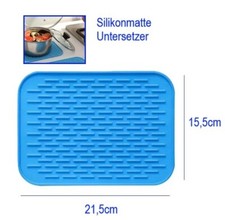 Silikon Untersetzter Abtropfmatte 21,5x15cm für Küche Bad Grillzange Ablage etc