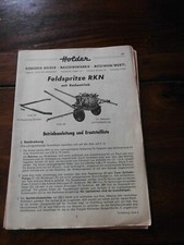 Holder Betriebsanleitung " Feldspritze RKN mit Radantrieb " gebraucht