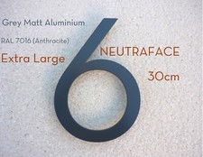 30 cm NEUTRAFACE anthrazit Aluminium Hausnummer - EXTRA GROSS