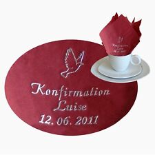 Servietten zu Konfirmation Jugendweihe Kommunion Lebenswende Deko NAMEN bedruckt