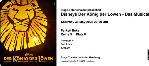 Der könig löwen - könig, hamburg