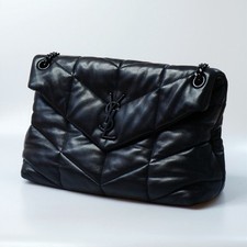 YSL Saint Laurent Loulou Puffer Shoulder Bag Medium – Full Set - Glattleder Lamm