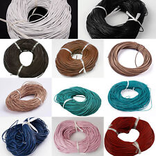 1 - 100 Meter Lederband 1/1,5/2/3/5 mm natur Lederriemen Rindsleder rund Schnur