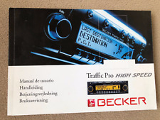 Original Becker Traffic Pro High Speed Bedienungsanleitung Radio in E, NL, DK, S