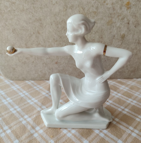 Porzellanfigur knieende frau - knieende,