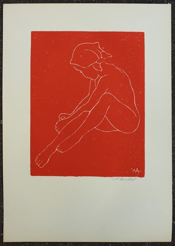 Original linolschnitt signiert - original,