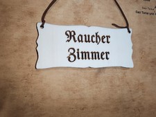 Raucherzimmer holzschild - raucherzimmer,