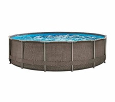 Summer Waves Active Frame Pool Ø457x106 cm braun Gartenpool Swimmingpool B-Ware