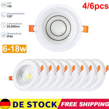 4/6x LED Einbauleuchte 6W 18W