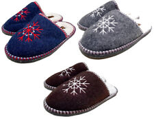 Damen Pantoffeln Puschen Hausschuhe warm gefüttert Filz mit Filzsohle Gr. 36-41