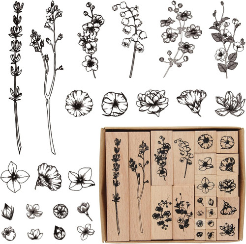 Stück holzstempel set mit - 22,