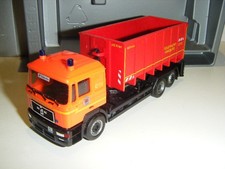 Herpa MAN F2000 Feuerwehr Hamburg WLF Abrollcontainer Mulde