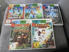 Nintendo Wii Spielesammlung Super Mario Bros Donkey Kong Rayman Galaxy 2 Micky