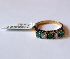 Brilliant ring 3 emeralds 2
