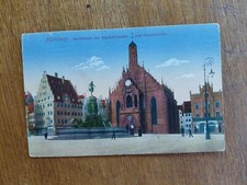 AK / Nürnberg/Marktplatz mit Neptunbrunnen und Frauenkirche/gelaufen/1916