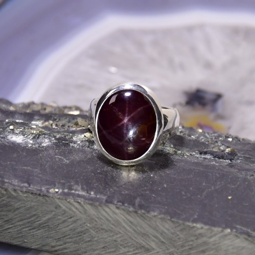 Stern granat ring - granat, 925er