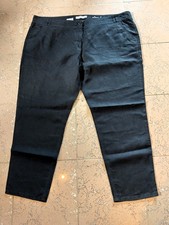 BRAX Damenhose Leinenhose schwarz 50/52 NEU!