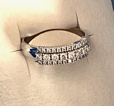 Goldring 585 Weißgold 7,5 Gramm mit lupenreine Brillanten 0,75 Karat