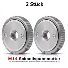 2x M14 Schnellspannmutter Schraube für Bosch Metabo Makita Winkelschleifer Flex~