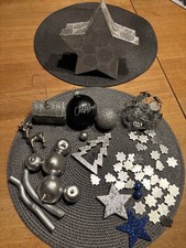 Strauss Innovation/Depot u.a.*über 50 Teile* Kugeln,Sterne,etc/Schachtel*silber