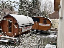 mobile Sauna - Fasssauna - mieten - ab 85 €  •  als Gutschein/Weihnachtsgeschenk