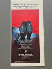 Raymond Weil Othello Collection 80s retro 1987 Vintage Watch Ad Werbung Reklame