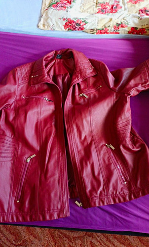 Damen bikerjacke rot - bikerjacke,