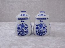 cnEGt7 - 2 x Design Porzellan Vorratsdose Zwiebelmuster - Vintage - 9 cm