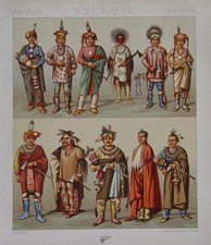 Indian Indianer Krieger Kopfschmuck Beil Häuptling Kansas Nebraska New Mexico 