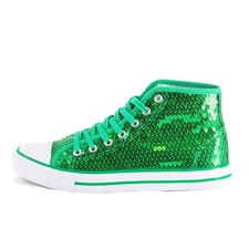 Pailletten Schuhe grün