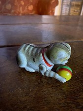 KÖHLER Katze mit Ball Blechspielzeug US Zone Germany funktioniert!