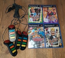 4 Spiele Buzz + Buzzer : Verrückte Rennen Sony Hollywood Quiz PlayStation 2  PS2