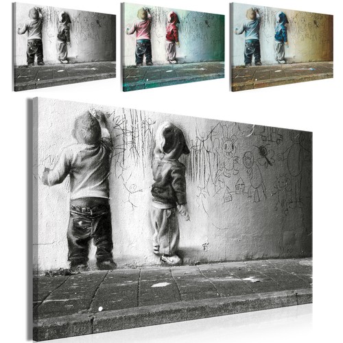 Streetart banksy kinder - streetart, vlies