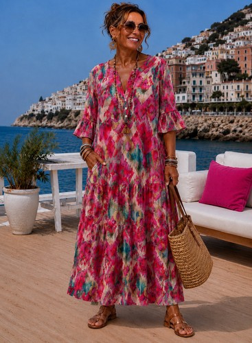 Damen sommerkleid boho tunika - boho,