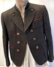 ⚜️ Originale dunkelbraune gestickte Miesbacher Trachten Jacke Adlmaier Gr:25 ⚜️