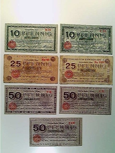 Notgeld stadt köln 2x 10 - stadt,