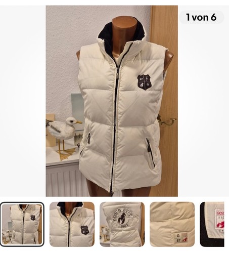 Damen daunenweste cremefarben - damen,