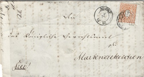 Sachsen brief ngr adorf - brief,