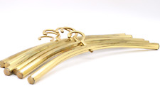 6x Kleiderbügel aus Messing Octagon Form Mid Century 60er Jahre Vintage 45 cm