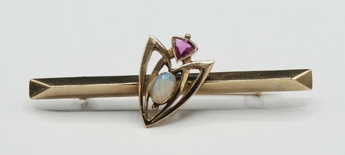 Rotgold brosche nadel opal - nadel,