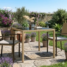 Gartentisch aus poly - aus, rattan